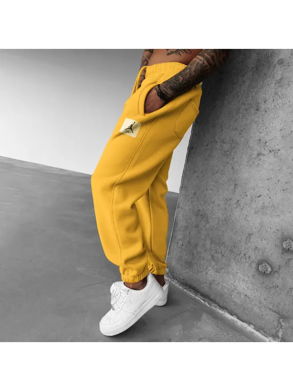 Fashionable Casual Basketball Print Men's Sweatpants - Timetomy.com 