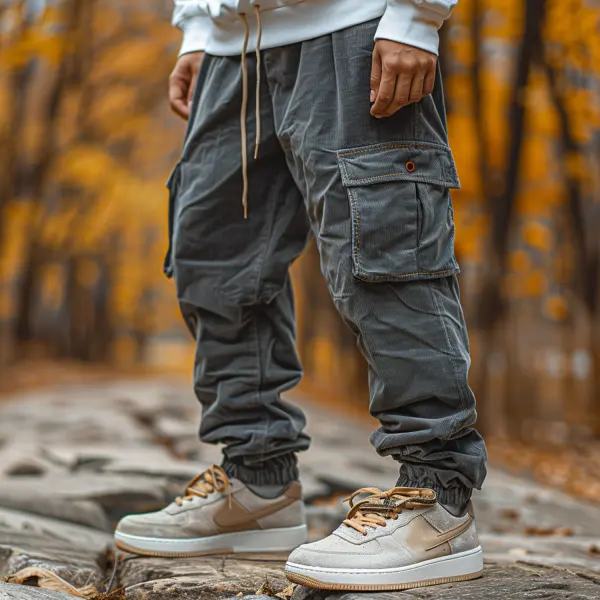 Outdoor Retro Pocket Design Off-duty Trousers - Nicheten.com 