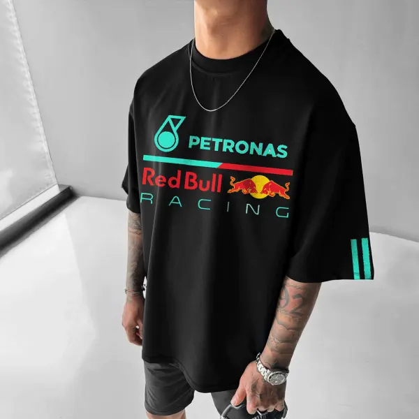 Unisex Racing Print Casual Oversized T-shirt - Dozenlive.com 