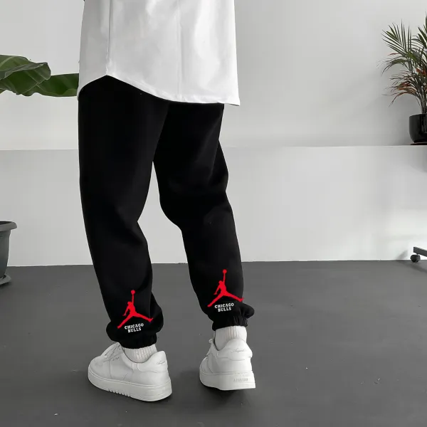 Fashionable Casual Basketball Print Men's Sweatpants - Dozenlive.com 