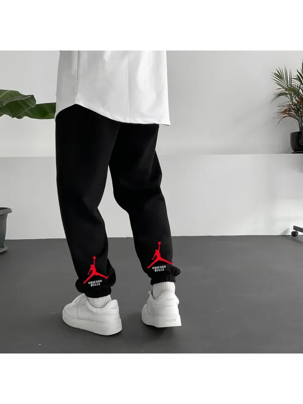 Fashionable Casual Basketball Print Men's Sweatpants - Anrider.com 