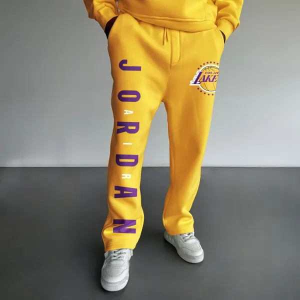 Fashionable Casual Basketball Print Men's Sweatpants - Nicheten.com 