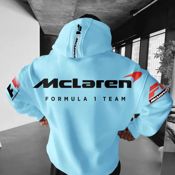 Oversize F1 Racing Graphic Print Hoodie - Dozenlive.com 