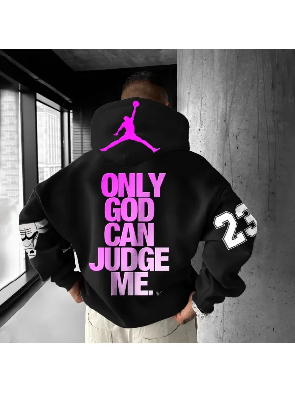 Unisex Basketball Print Casual Oversized Hoodie - Wearmw.chimpone.com 