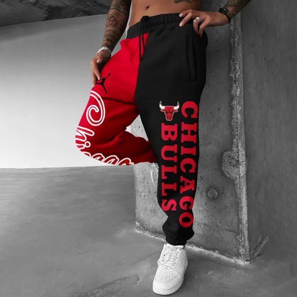 Fashionable Casual Basketball Print Men's Sweatpants - Nicheten.com 