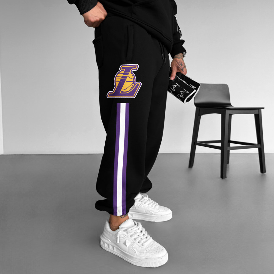 

Fashionable Casual Basketball Print Men's Sweatpants