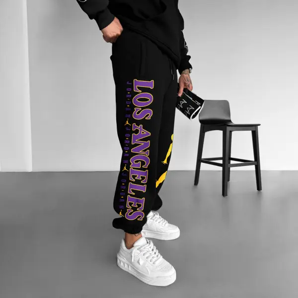 Fashionable Casual Basketball Print Men's Sweatpants - Wayrates.com 