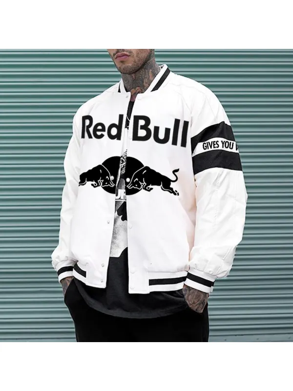 Street Casual Fashion Men's Casual Racing Print Jacket Jacket - Ootdmw.com 