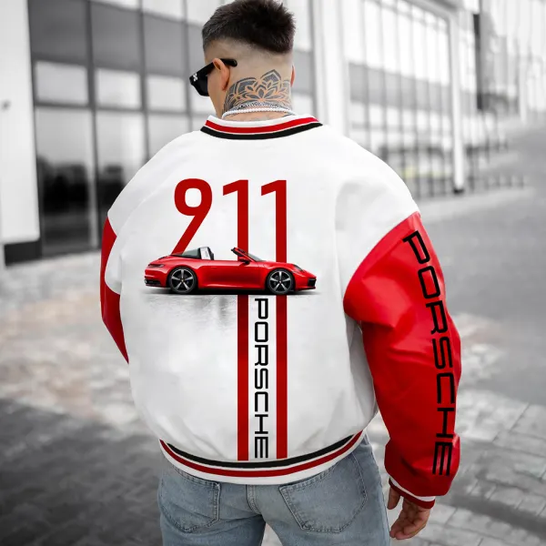 Street Casual Fashion Men's Casual Sports Car Printed Jacket Coat - Nicheten.com 