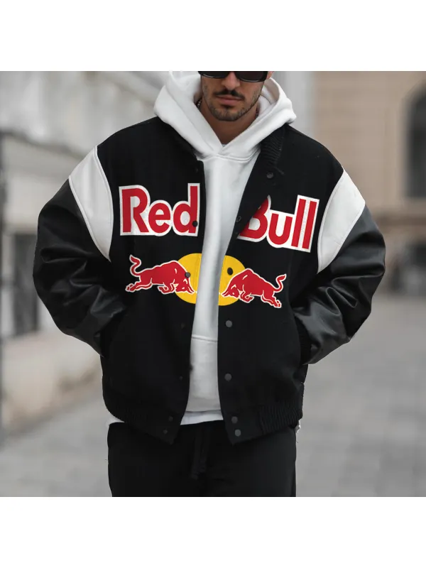 Street Casual Fashion Men's Casual Racing Print Jacket Jacket - Anrider.com 