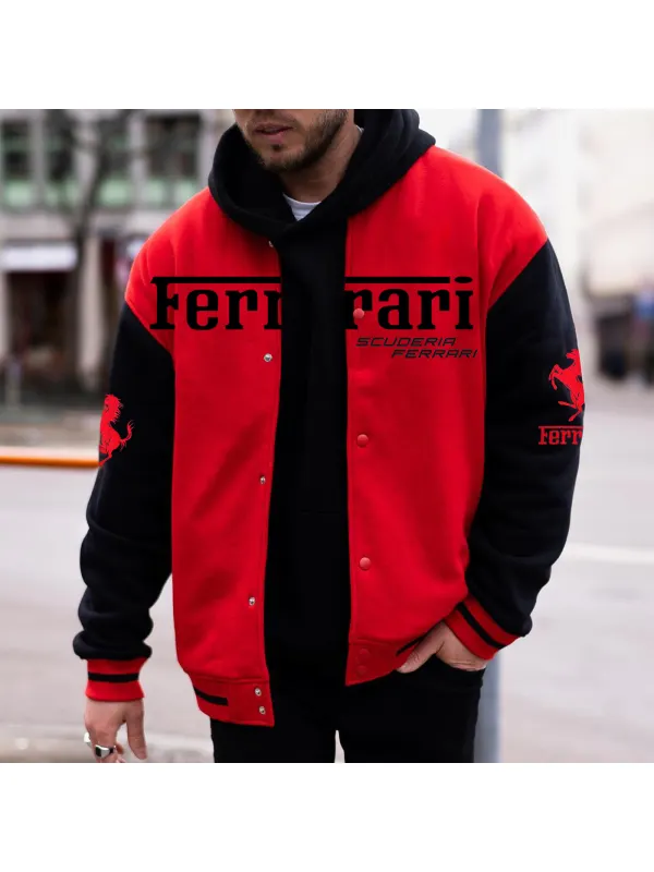 Street Casual Fashion Men's Casual Sports Car Printed Jacket Coat - Ootdmw.com 