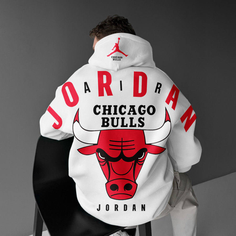 

Oversized Unisex Basketball Print Hoodie