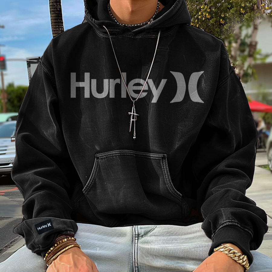 

Unisex Retro Surf Print Hoodie