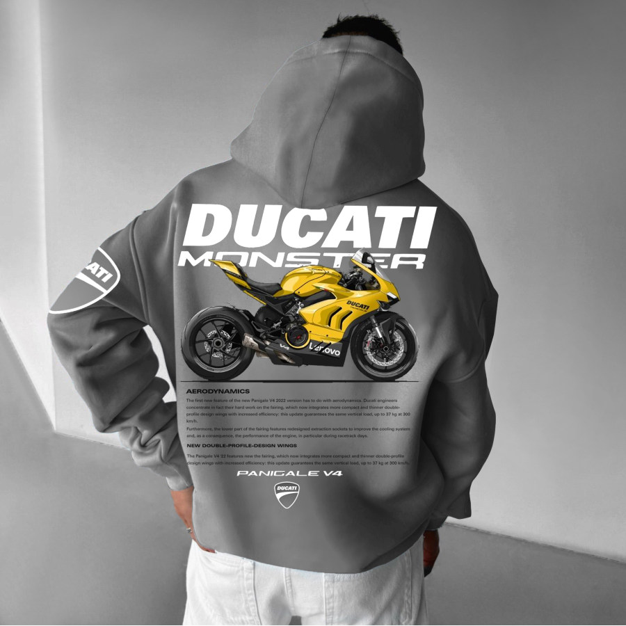 

Unisex Vintage Motorcycle Racing Oversized Casual Hoodie