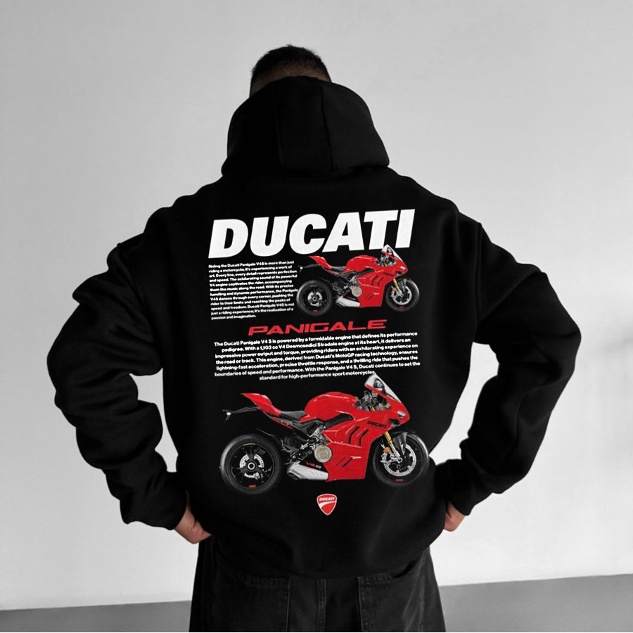 

Unisex Vintage DUCATI Motorcycle Racing Oversized Hoodie