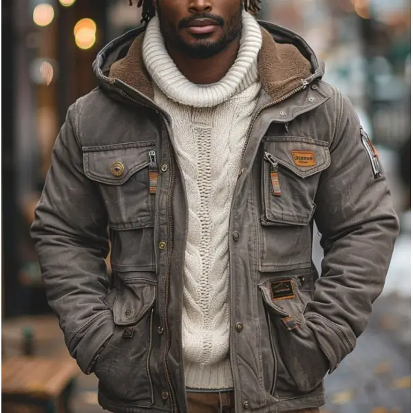 Retro Men's Outdoor Western Style Suede Jacket - Ootdyouth.com 