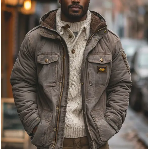 Retro Men's Outdoor Western Style Suede Jacket - Ootdyouth.com 