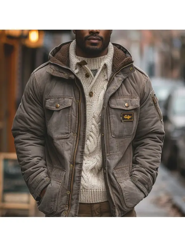 Retro Men's Outdoor Western Style Suede Jacket - Ootdmw.com 