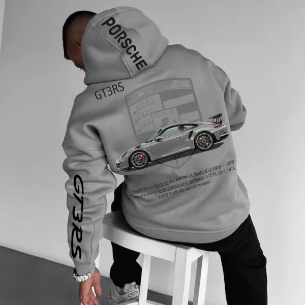 Loose Racing Print Hoodie - Spiretime.com 