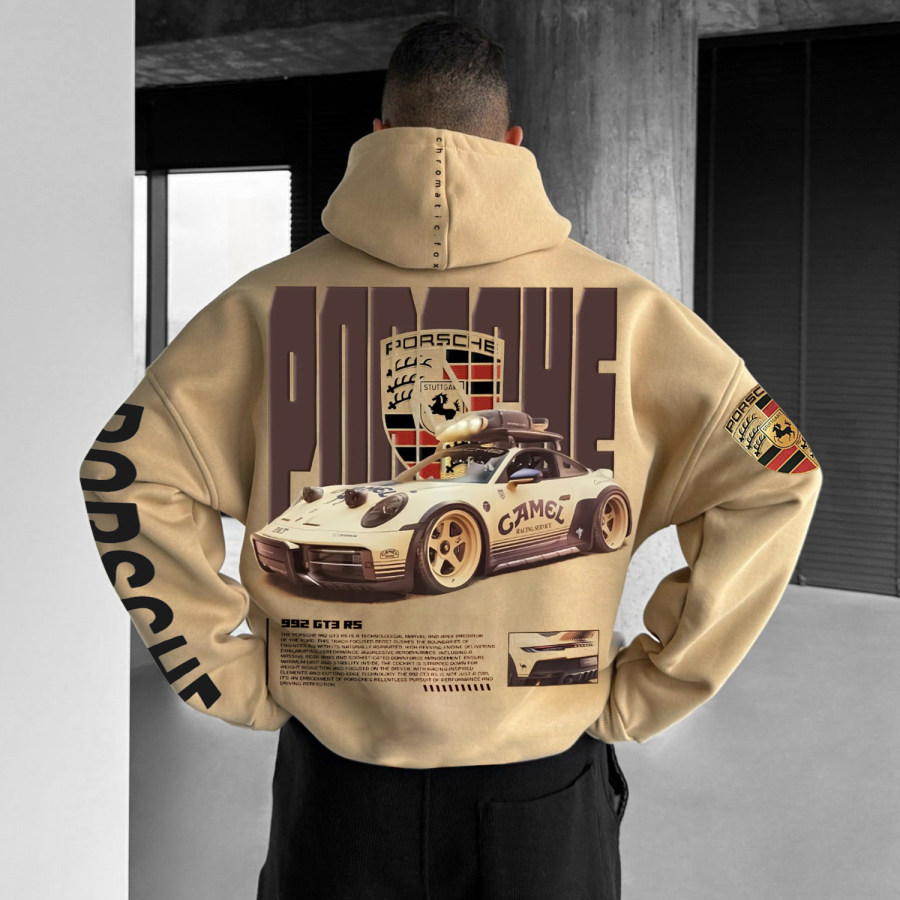 

Men's Racing Print Oversized Porsche Hoodie