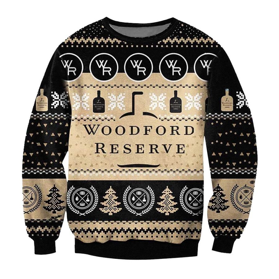 

Unisex Whiskey Print Crew Neck Ugly Christmas Sweatshirt