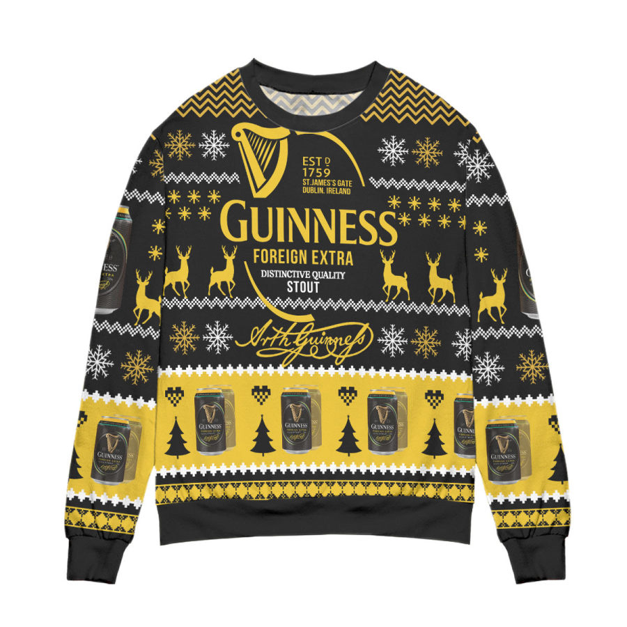 

Unisex Beer Print Crew Neck Ugly Christmas Sweatshirt