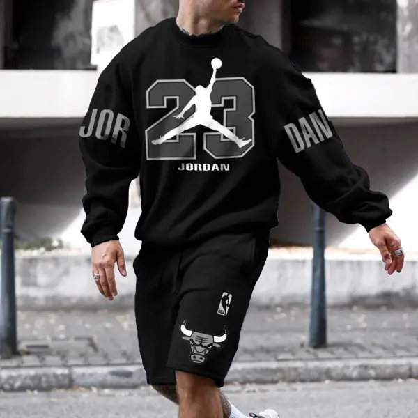 Men's Fall & Winter Basketball NO.23 Printed Hoodie Set - Spiretime.com 