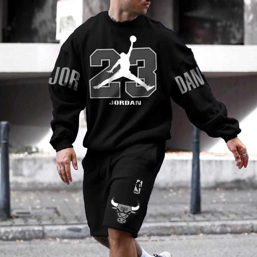 

Men's Fall & Winter Basketball NO.23 Printed Hoodie Set