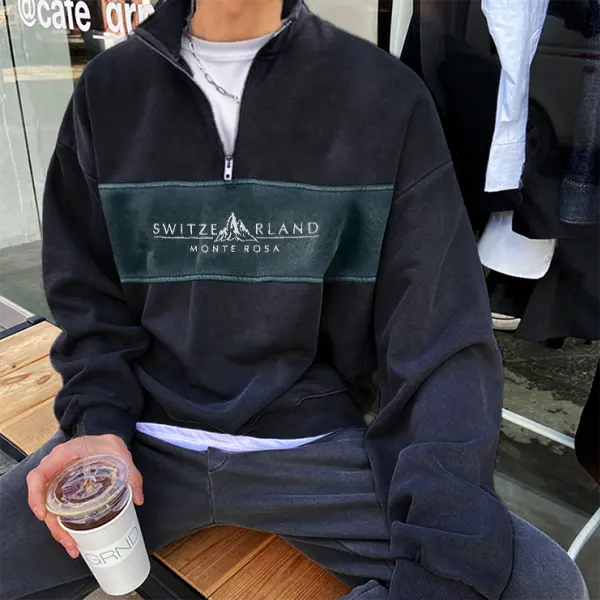 Monte Rosa Vintage Quarter-zip Sweatshirt - Wayrates.com 