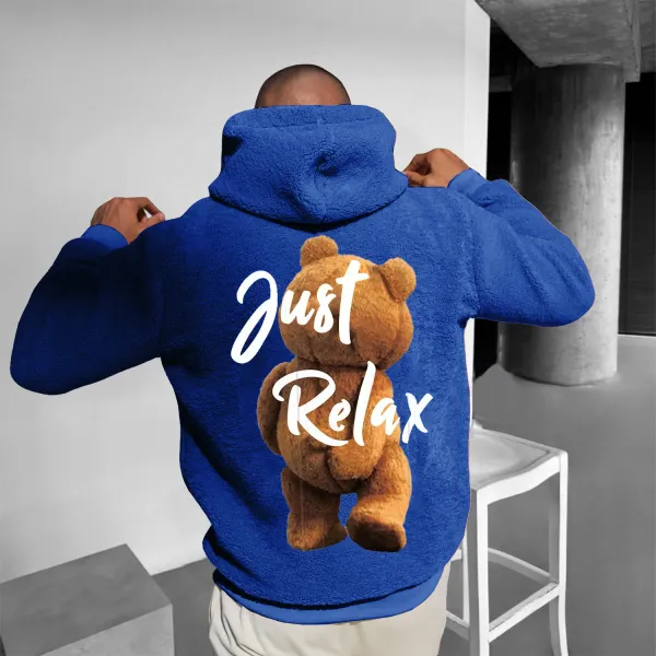Trendy Cool Bear Letter Design Hoodie - Ootdyouth.com 