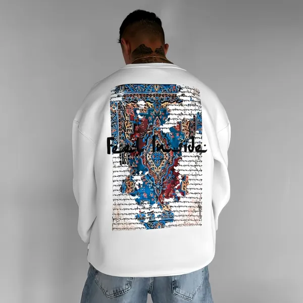 Men's Graphic Print Crew Neck Sweatshirt - Anurvogel.com 