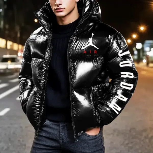 Unisex Basketball Print Warm Down Casual Jacket - Cotosen.com