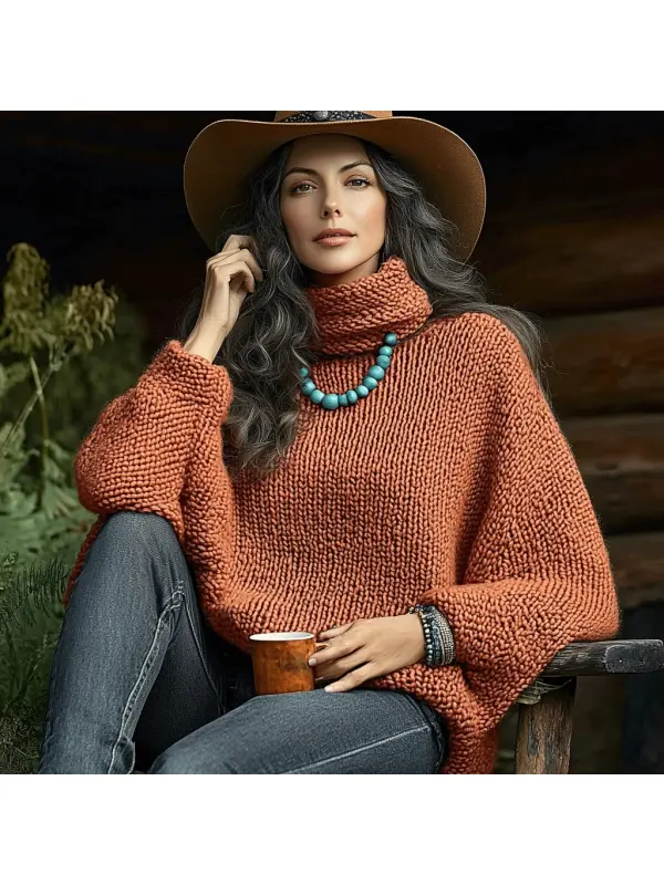 Women's Winter Knitted Warm And Comfortable Turtleneck Sweater - Cominbuy.com 