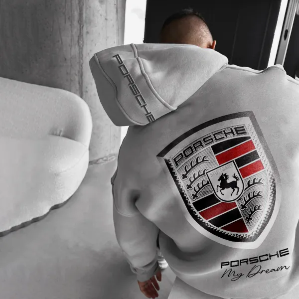 Men's Casual Racing Letter Print Hoodie - Cotosen.com 