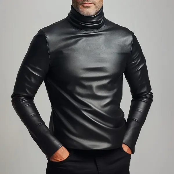 Men's Leather Warm Sweatshirt - Anurvogel.com 