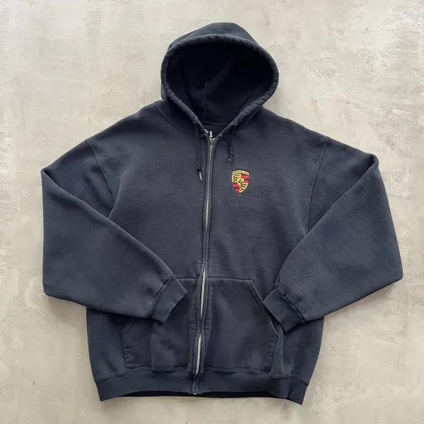 Unisex Vintage Racing Casual Hoodie Jacket - Yesunshine.com 