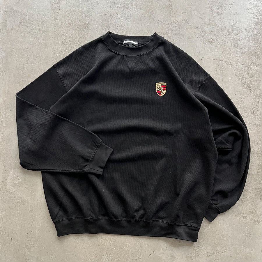 

Unisex Vintage Machine Embroidered Sports Car Oversized Casual Sweatshirt