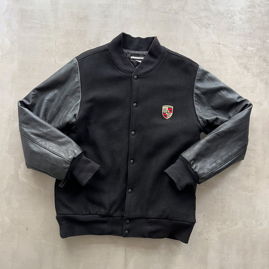 

Unisex Vintage Racing Leather Patchwork Jacket