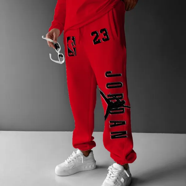 Unisex Basketball Game Star Sports Fitness Printed Autumn And Winter Sweatpants Casual Pants - Cotosen.com 