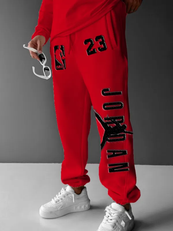 Unisex Basketball Game Star Sports Fitness Printed Autumn And Winter Sweatpants Casual Pants - Pragmaace.com 