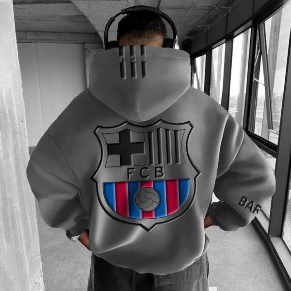 Unisex Fc Barcelona Soccer Print Hoodiess - Elementnice.com 