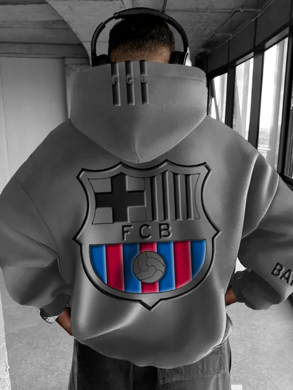 Unisex Fc Barcelona Soccer Print Hoodiess - Simplyion.com 
