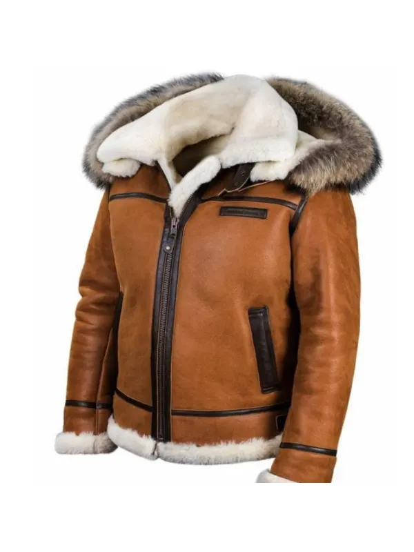 Men's Outdoor Retro Thick Velvet PU Hooded Jacket - Aptkoi.com 
