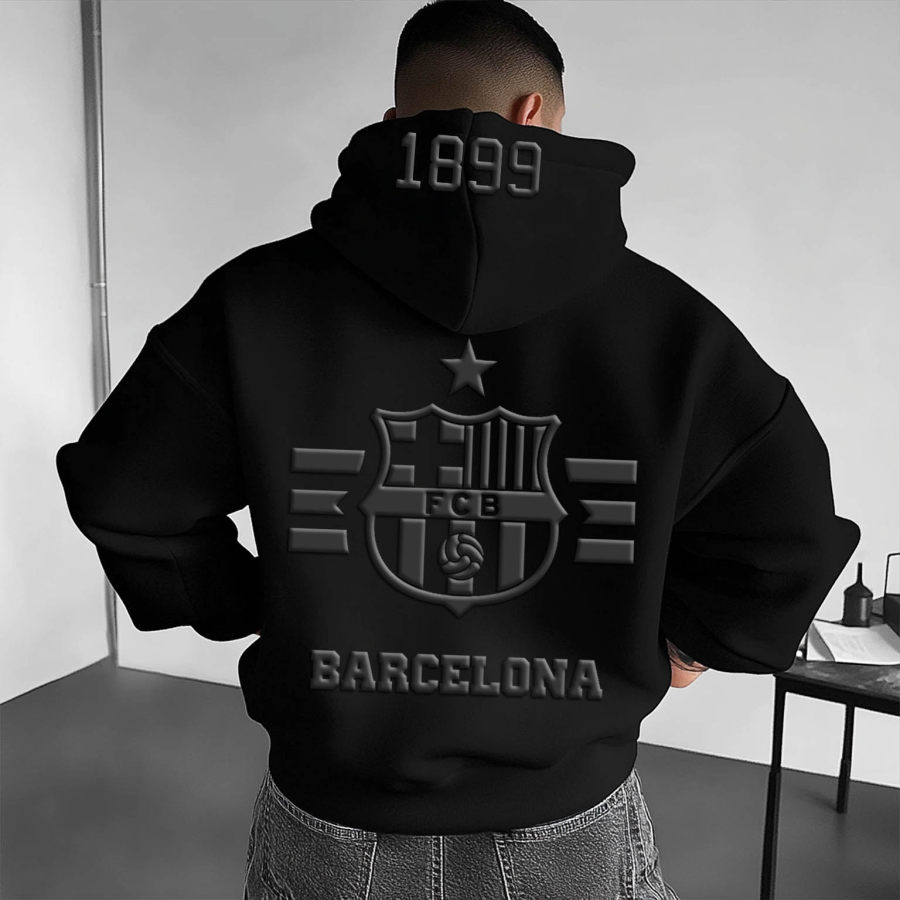 

Men's Vintage Outdoor Football Club Foam Print Oversized Hoodie