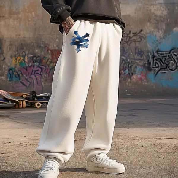 Unisex Skateboard Basketball Vintage Printed Loose Sweatpants Casual Pants - Dozenlive.com 