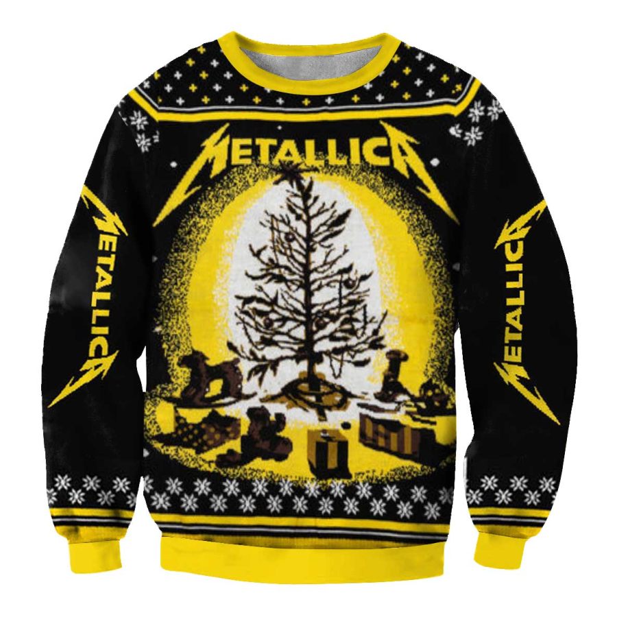 

Unisex Vintage Metallica 72 Seasons Rock Band Print Crew Neck Ugly Christmas Sweatshirt