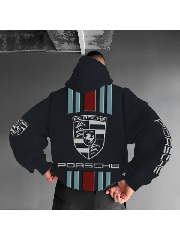 Unisex Racing Print Casual Autumn And Winter Oversized Hoodie - Wearmw.chimpone.com 