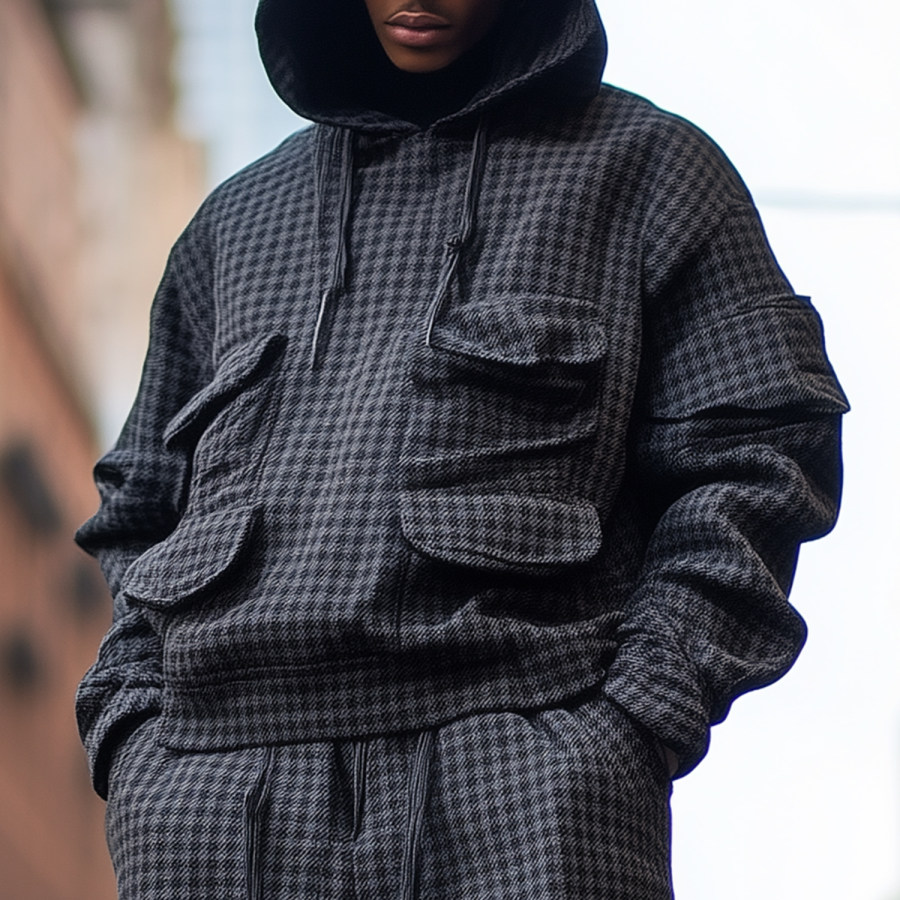 

Men's Casual Plaid Retro Sweatshirt