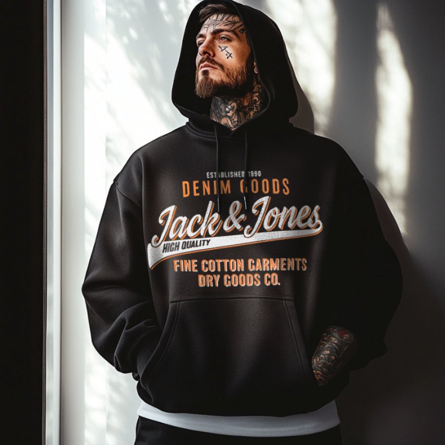 

Unisex Oversized Solid Print Hoodie Jack Jones Streetwear