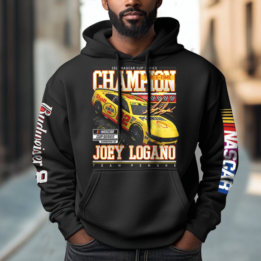 

Men's Joey Logano Team Penske Black 2024 NASCAR Cup Series Champion Pullover Hoodie Hoodie